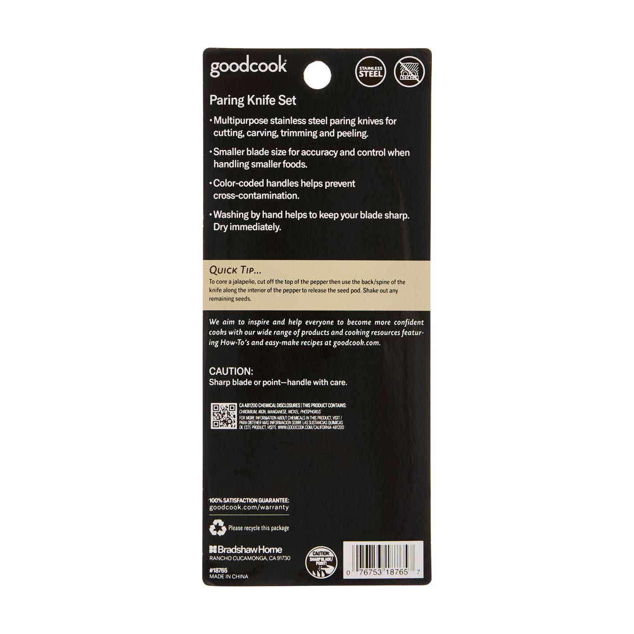 Goodcook Everyday Paring Knife Set, 4 pk