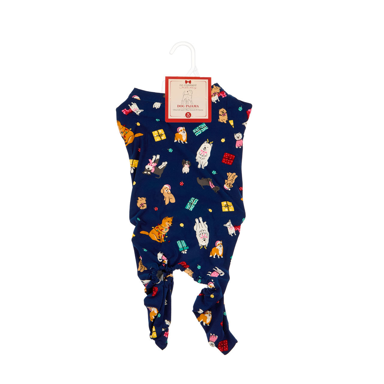 No Comment Dog Pajama Set, Presents, Medium