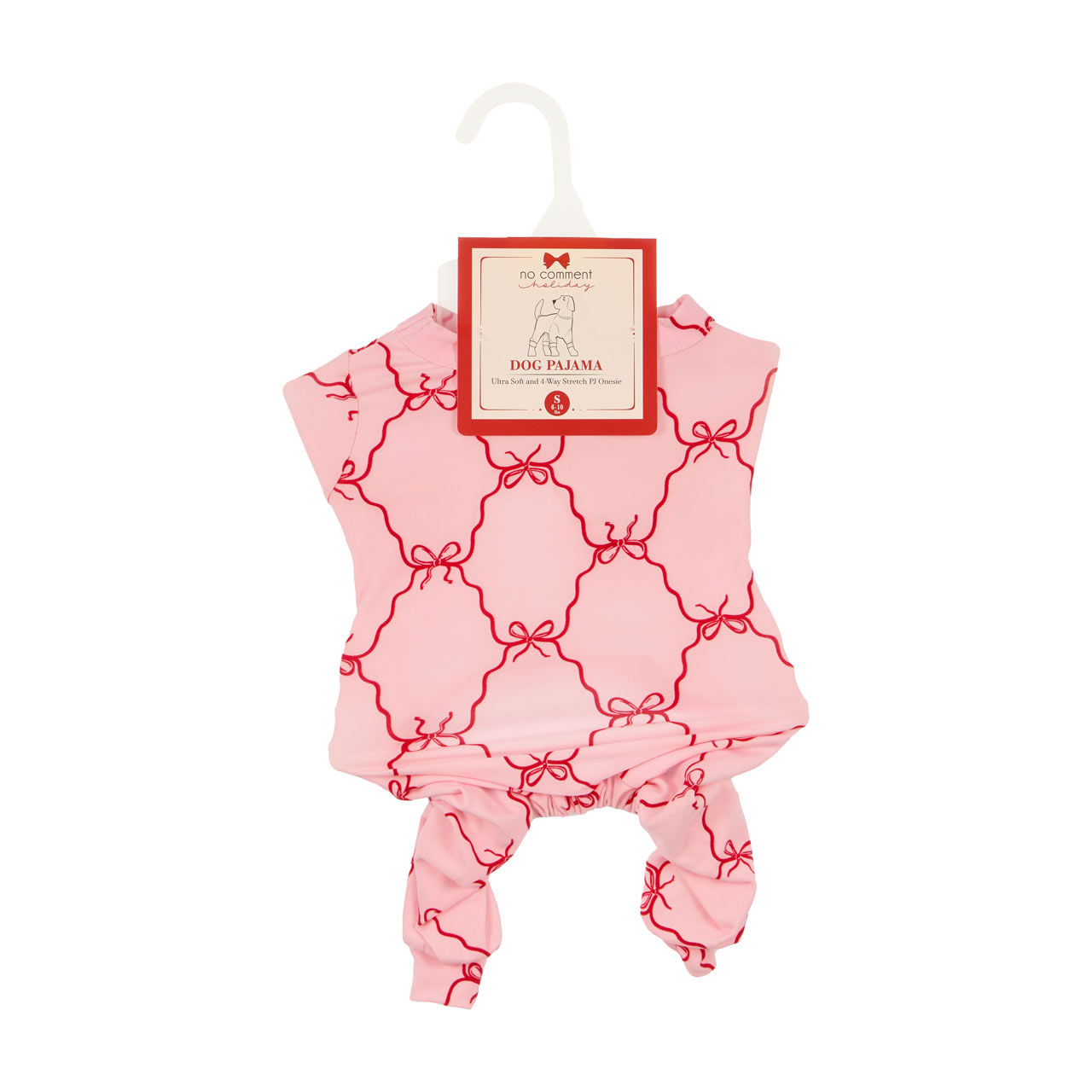 No Comment Dog Pajama Set, Bows, Assorted Sizes