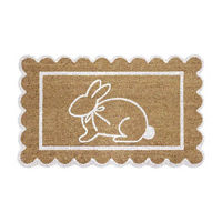 Easter Bunny Printed Coir Mat PVC Backed, 18x30 in, Assorted