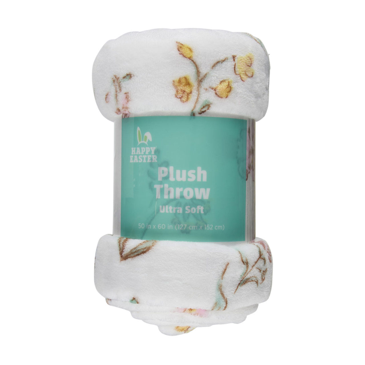 Happy Easter Ultra Soft Plush Throw Blanket, 50x60 in, 2 Assorted Designs