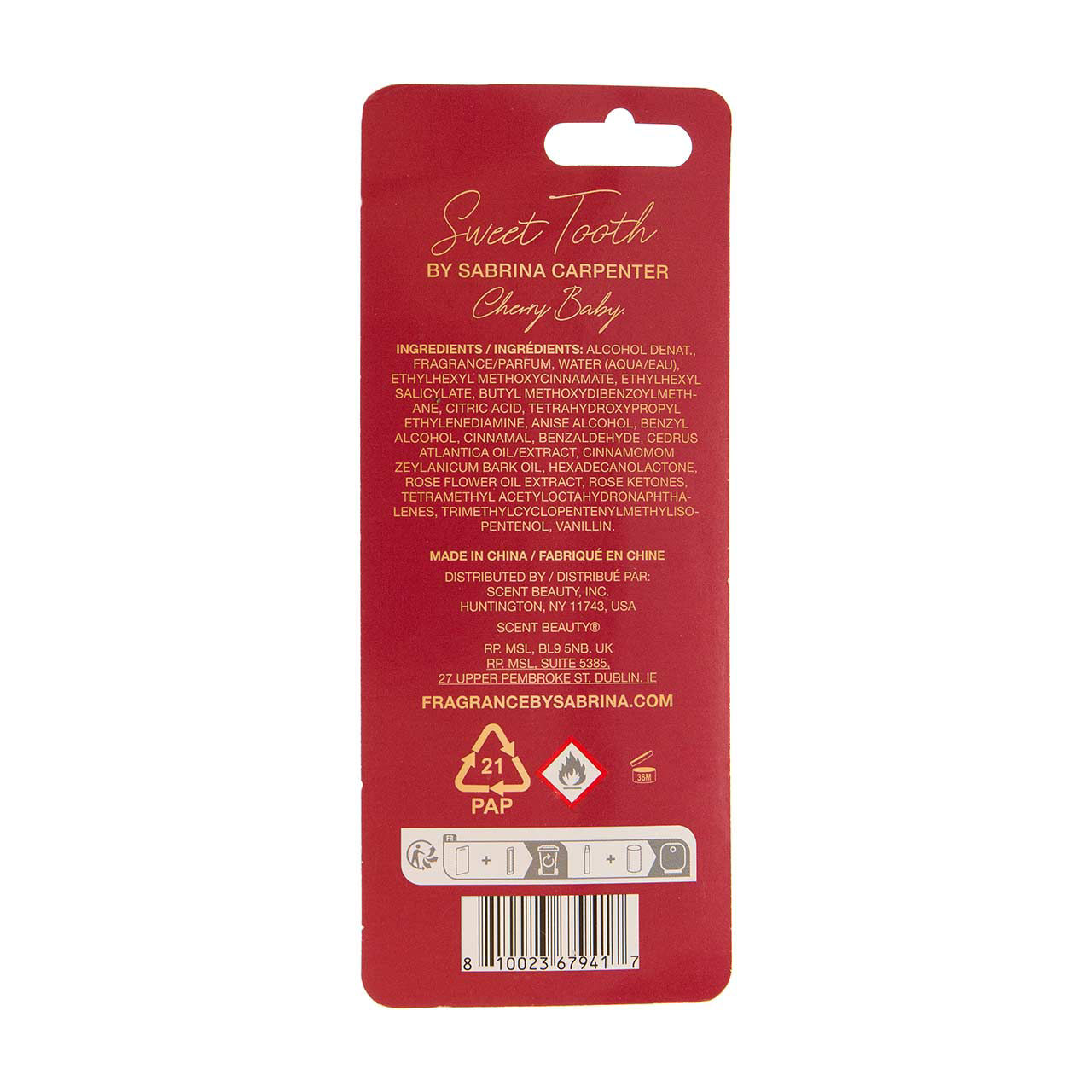 Sweet Tooth by Sabrina Carpenter Eau de Parfum Cherry Baby, 0.34 fl oz