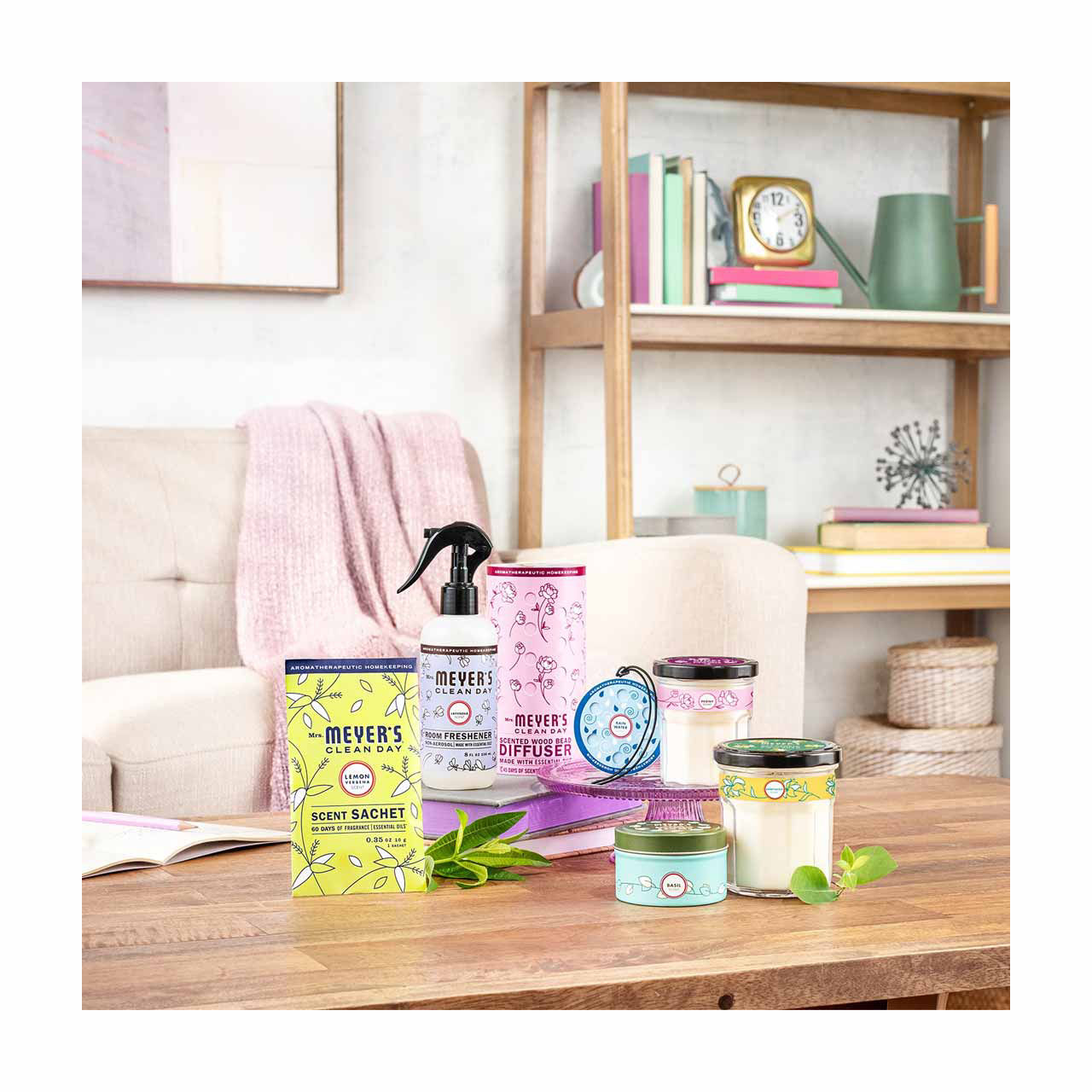 Mrs. Meyer's Clean Day Scented Soy Candle, Rain Water Scent, 7.2 oz