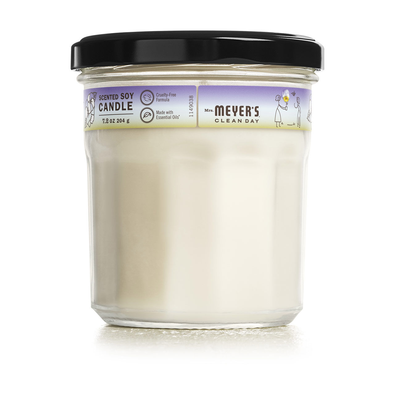 Mrs. Meyer's Clean Day Scented Soy Candle, Compassion Flower Scent, 7.2 oz