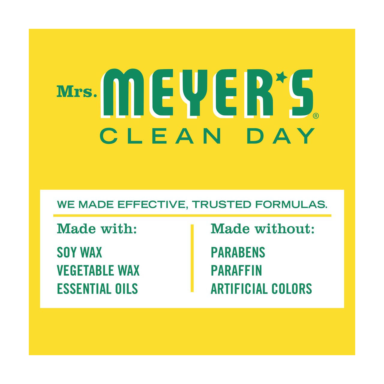 Mrs. Meyer's Clean Day Scented Soy Candle, Honeysuckle Scent, 7.2 oz