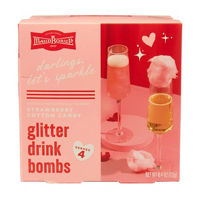 Maud Borup Glitter Drinks Bombs, Strawberry Cotton Candy, 4 ct