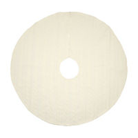 Knitted Christmas Tree Skirt, Cream
