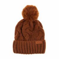 Nicole Miller Knitted Beanie, Brown 