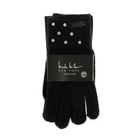 Nicole Miller Sequin Ladies Gloves, Black 