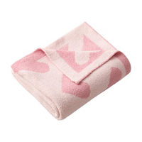 Snuggle Knit Throw, Pink, 50 in x 60 in