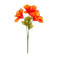Artificial Orange Hibiscus Bushel