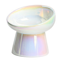 Ceramic Chrome Pet Bowl, 1.1 cp