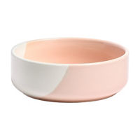 Pink Marbled Ceramic Pet Bowl, 1.47 cups