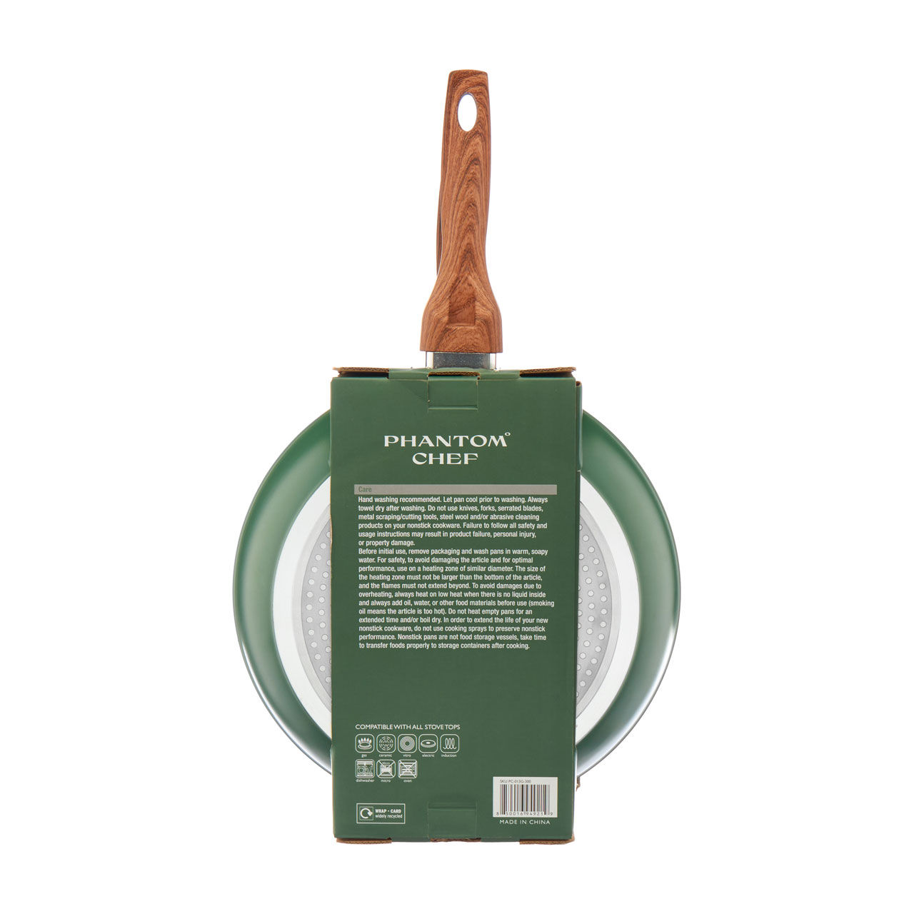 Phantom Chef Ceramic Aluminum Frying Pan Combo, 8 in & 11 in