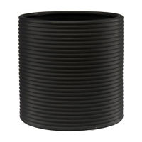 Ceramic Ribbed Outdoor Planter, Medium