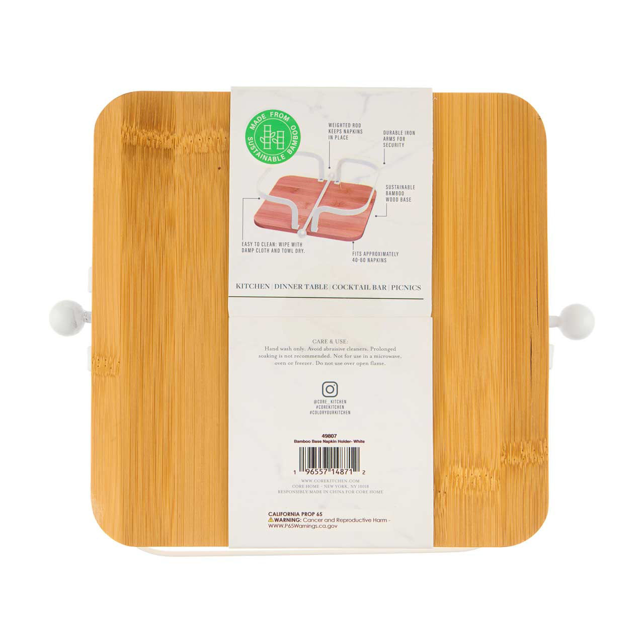 Core Kitchen Bamboo Napkin Holder