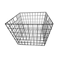 Metal Wire Square Tapered Basket with Handles, Large