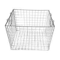 Metal Wire Square Basket with Handles, Small