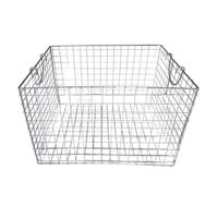 Metal Wire Square Basket with Handles, Medium