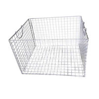 Metal Wire Square Basket with Handles, Large