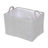 Fabric Basket with Cloth Lining and Handles, Large,