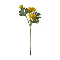 Artificial Yellow Ranunculus Floral Stem