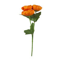 Artificial Orange Ranunculus Floral Stem