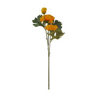 Artificial Orange Ranunculus Floral Pick