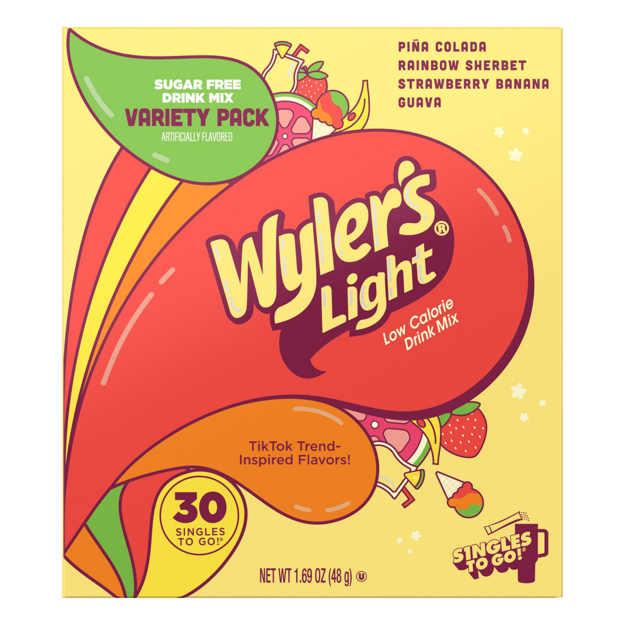 Wyler's Light Drink Sticks Island Flavors 30ct
