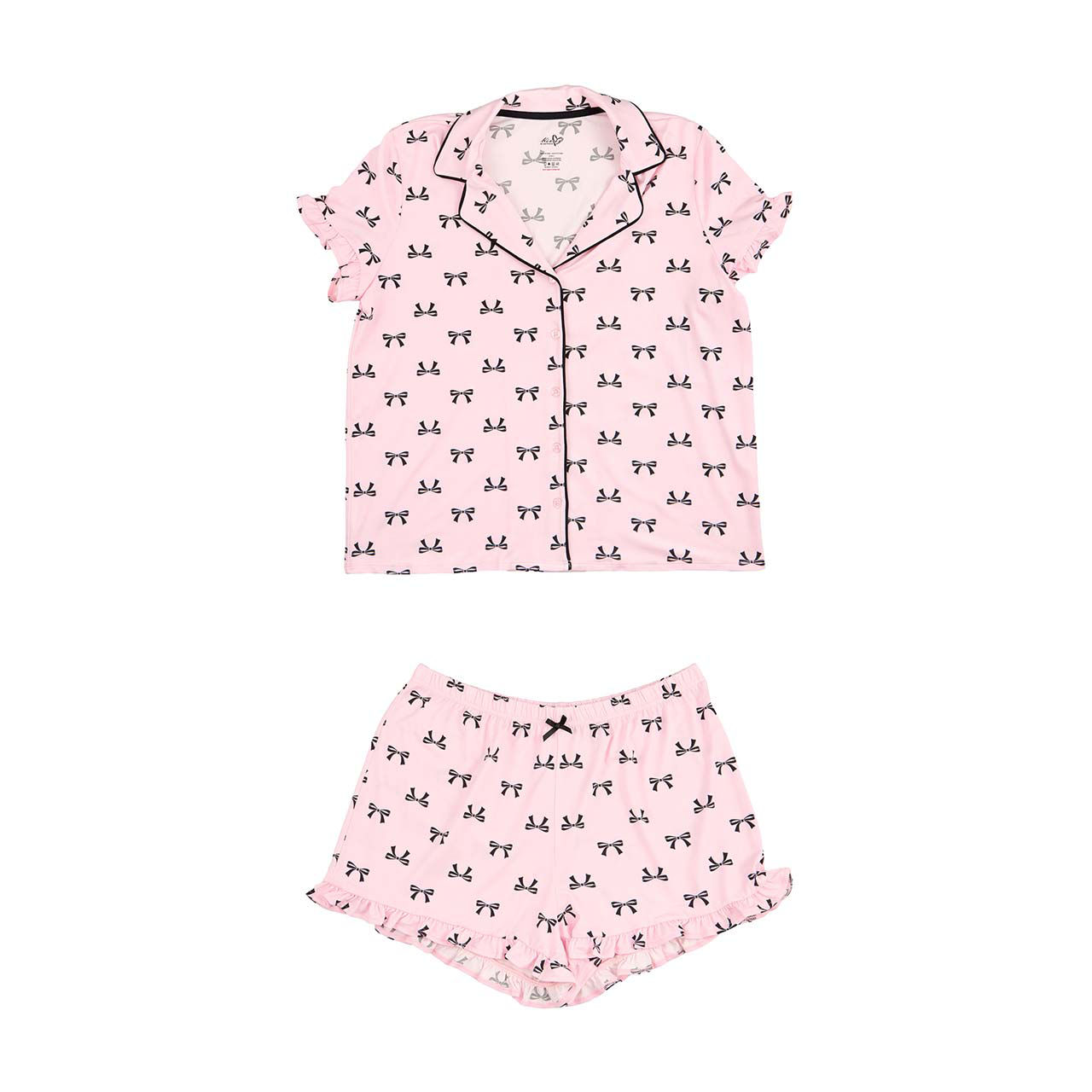 Valentine's Day Women's Pajama Set, Bows, XL