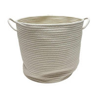 Cotton Rope Basket with Handles, White, Large