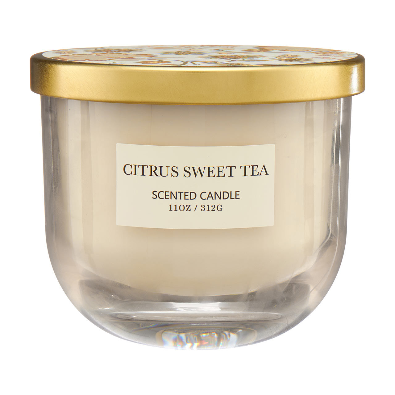 Glass Scented Candle, Citrus Sweet Tea, 11 oz
