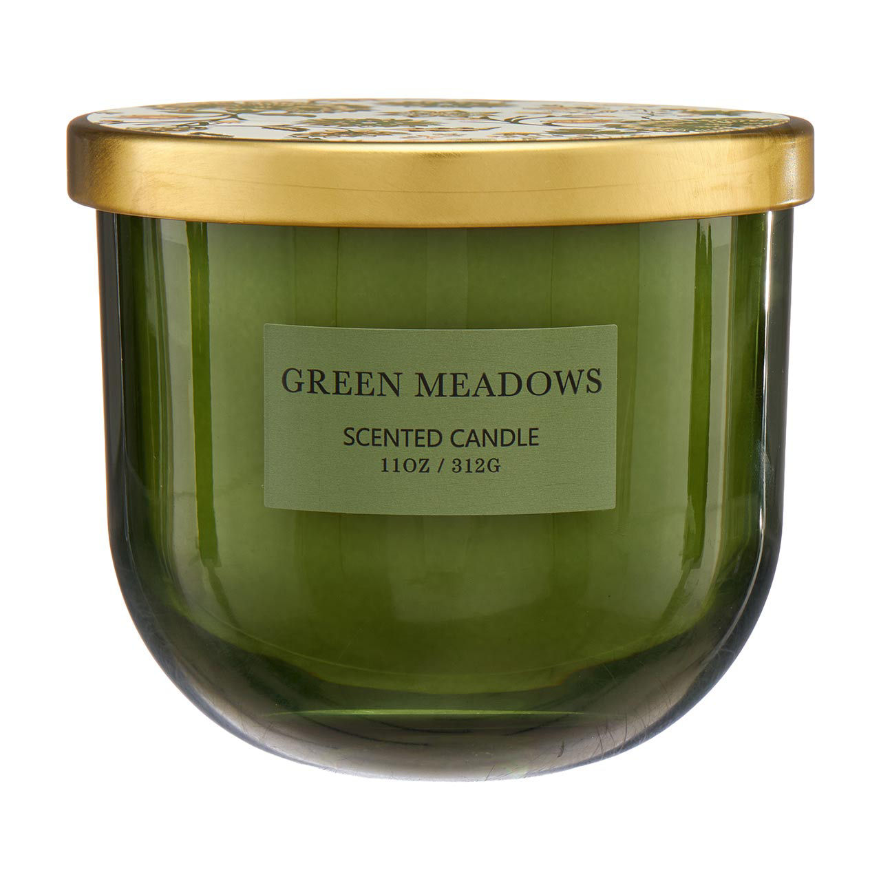 Glass Scented Candle, Green Meadows, 11 oz