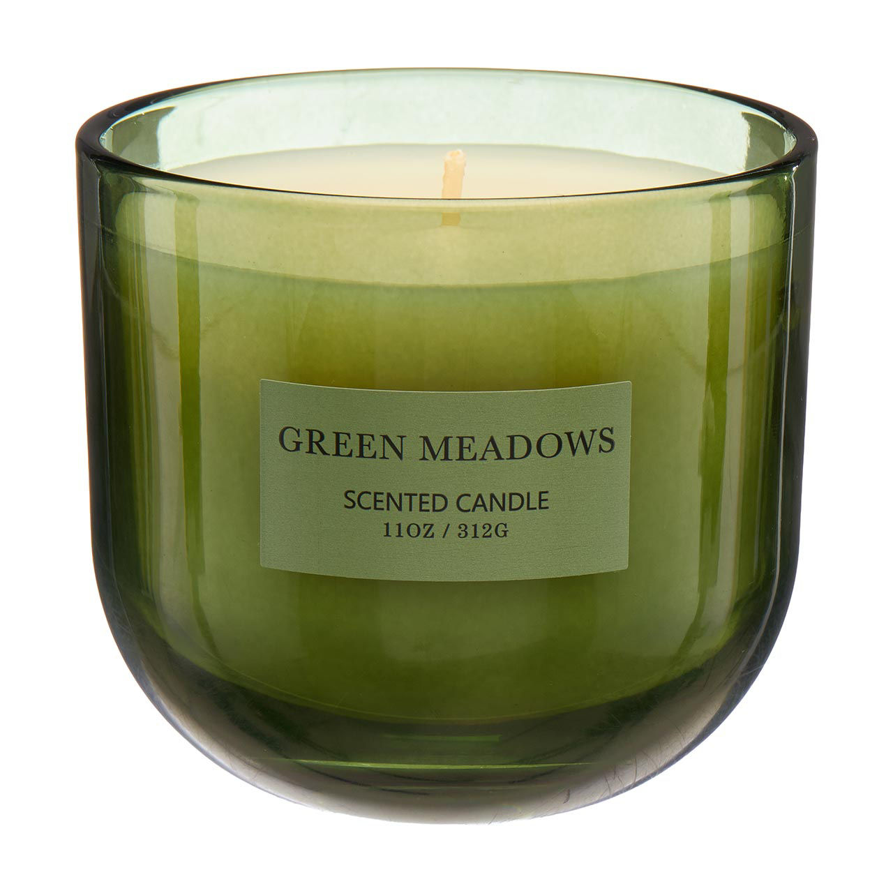 Glass Scented Candle, Green Meadows, 11 oz