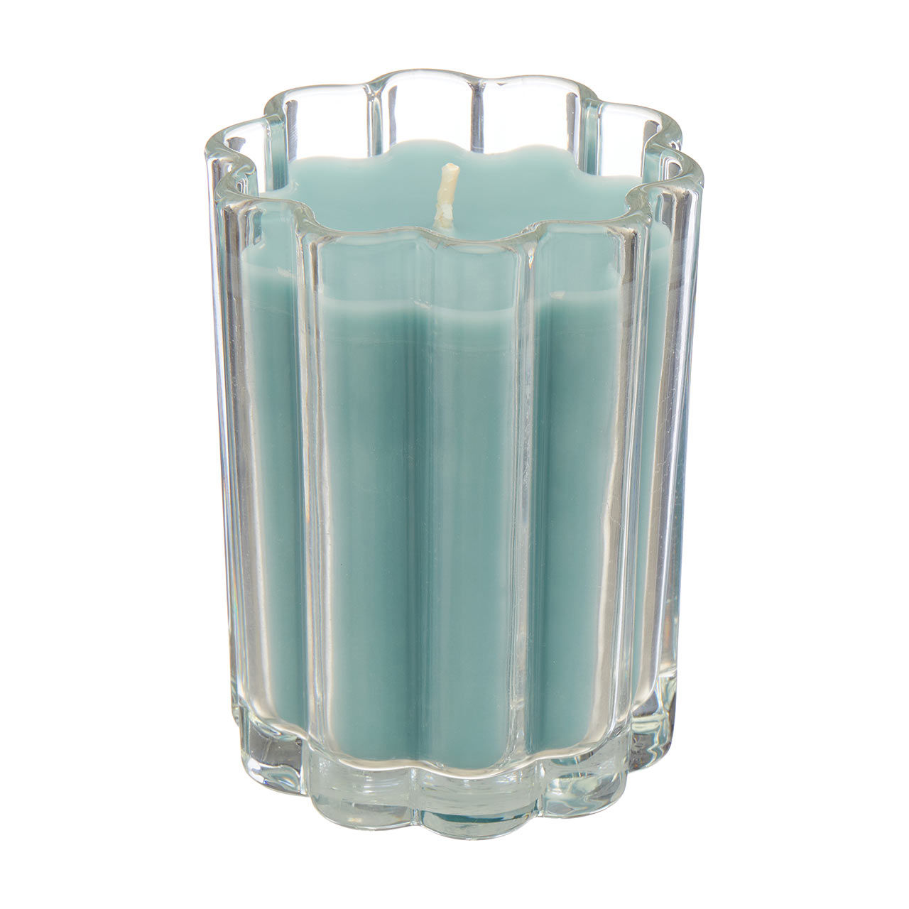 Glass Ribbed Candle, Citrus Herb, 8 oz