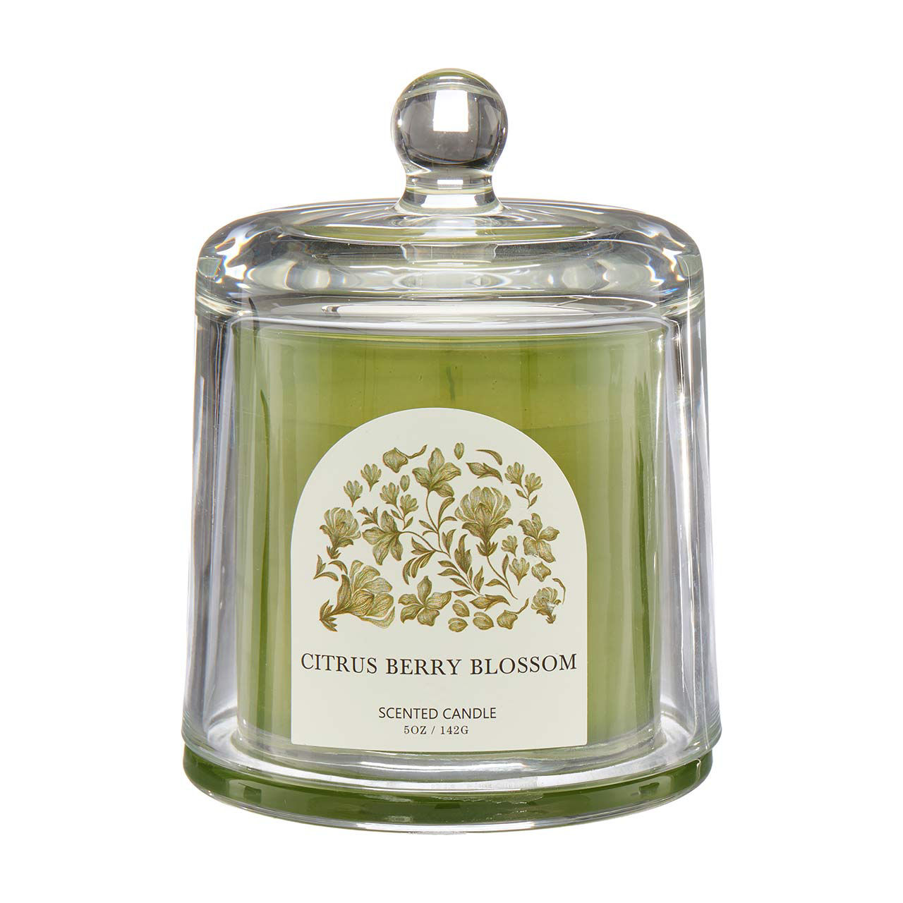 Cloche Glass Candle, Citrus Berry Blossom, 5 oz