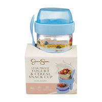 Jessica Simpson Leak Proof Glass Yogurt Container, 12
