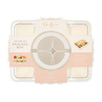 Jessica Simpson On-the-Go 8-Compartment Cream Snackle Box Food