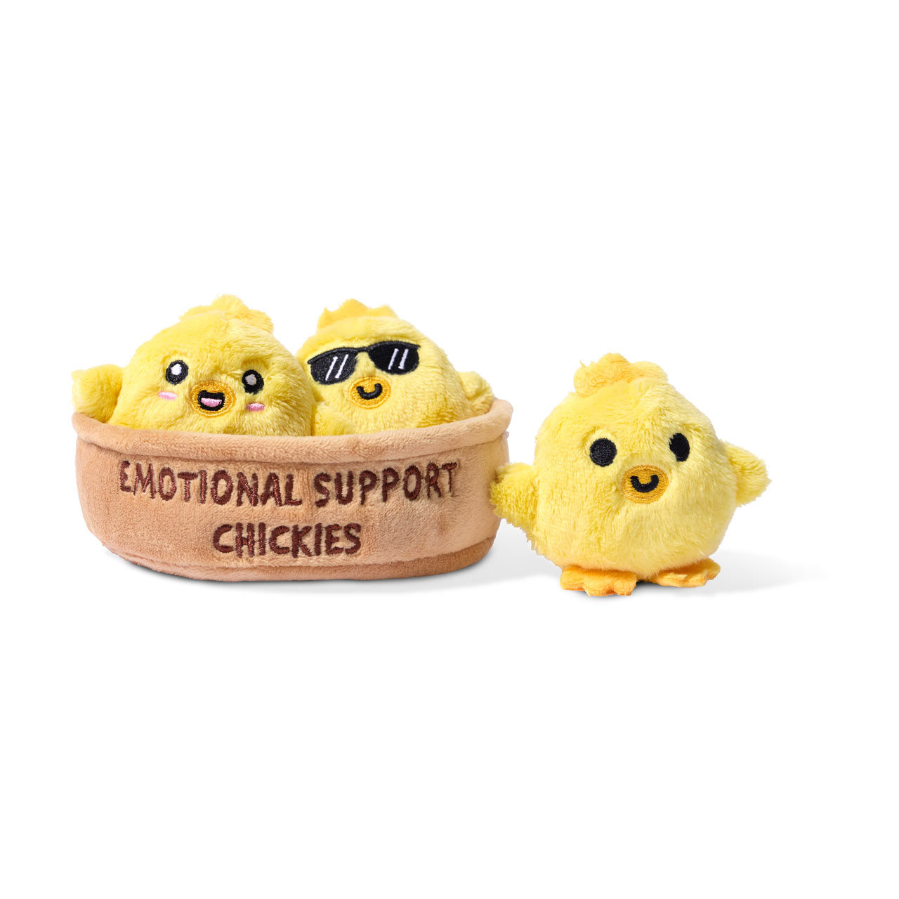 Emotional Support Minis Chickies Stuffed Animal, 2.6 in