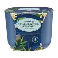 True Living Scented Candle, Tranquil Waters & Sea