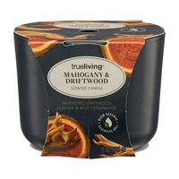 True Living Scented Candle, Mahogany & Driftwood, 8 oz
