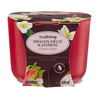 True Living Scented Candle, Dragon Fruit & Jasmine,