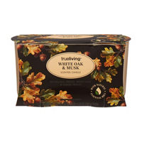 True Living Scented Candle, White Oak & Musk,
