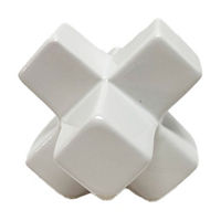 White Ceramic Jack Decor, 3 in