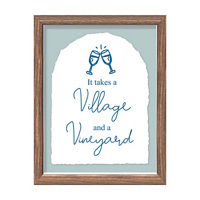Village & Vineyard Framed Wall Art, 11 in x 14 in