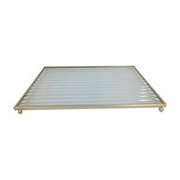 Transparent Glass Trinket Tray, 11.5 in x 7 in