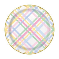 Easter Gingham Plate, 7 in, 8 ct