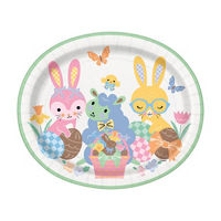 Easter Bunny Picnic Oval Plate, 8 ct