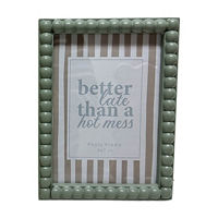 Green Beaded Photo Frame, 5 in x 7