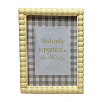 Yellow Beaded Photo Frame, 5 in x 7